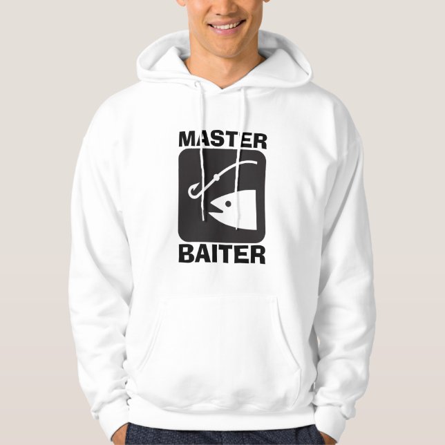MASTER BAITER, Funny fishing T-shirts HOODIES (Front)