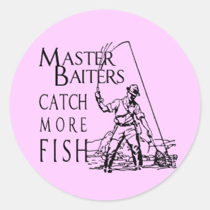MASTER BAITERS CATCH MORE FISH CLASSIC ROUND STICKER