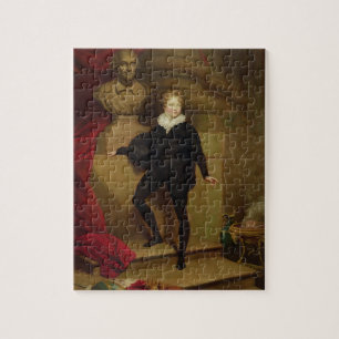 Master Betty as Hamlet before a bust of Shakespear Jigsaw Puzzle