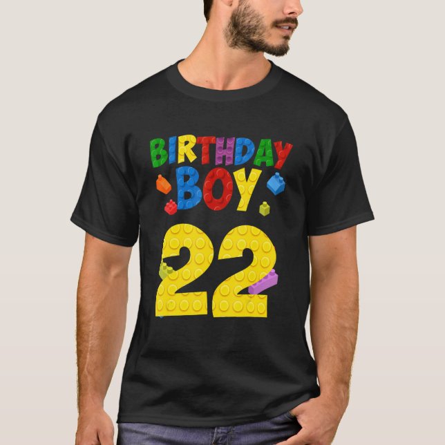 Master Builder 22 Birthday Boy 22nd Year Building  T-Shirt (Front)