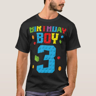 Master Builder 3rd Birthday Boy 3 Three Year Build T-Shirt