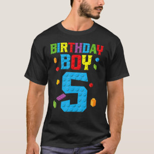 Master Builder 5 Birthday Boy 5th Year Building Br T-Shirt