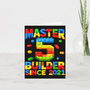 Master builder 5th birthday 2021 5 years old card