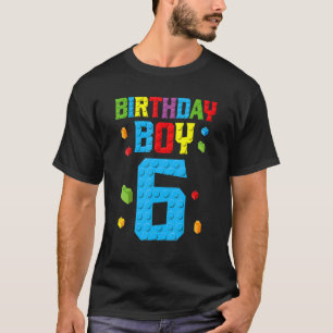 Master Builder 6th Birthday Boy 6 Six Year Buildin T-Shirt