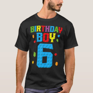 Master Builder 6th Birthday Boy 6 Six Year Buildin T-Shirt
