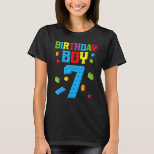 Master Builder 7th Birthday Boy 7 Seven Year Build T-Shirt
