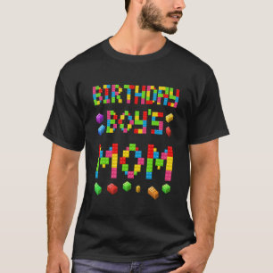 Master Builder Birthday Boy's Mum Building Bricks T-Shirt