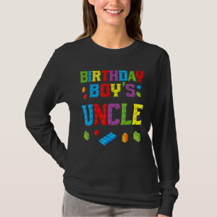 Master Builder Birthday Boy's Uncle Building Brick T-Shirt