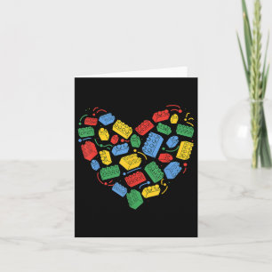Master Builder Block Brick Building Heart Card