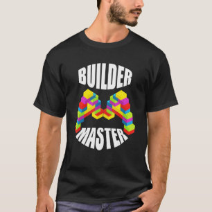 Master Builder Building Blocks Builders Toys Funny T-Shirt
