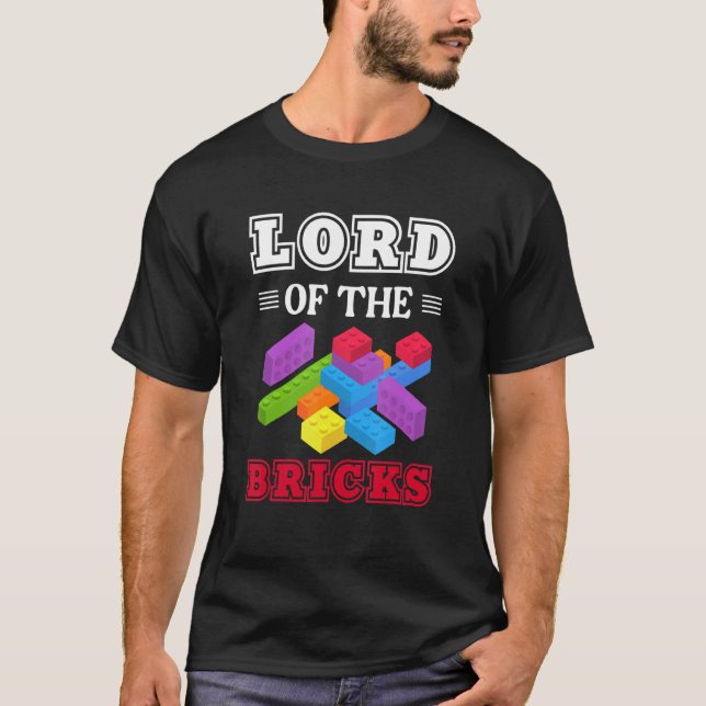 Master Builder Building Blocks Lord Of The Bricks T-Shirt (Front)