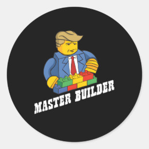 Master Builder Building Blocks Youth Classic Round Sticker