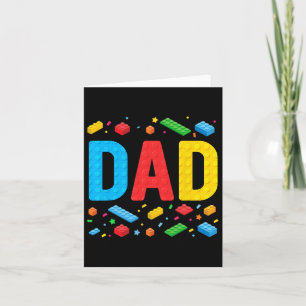 Master Builder Building Bricks Blocks Family Fathe Card