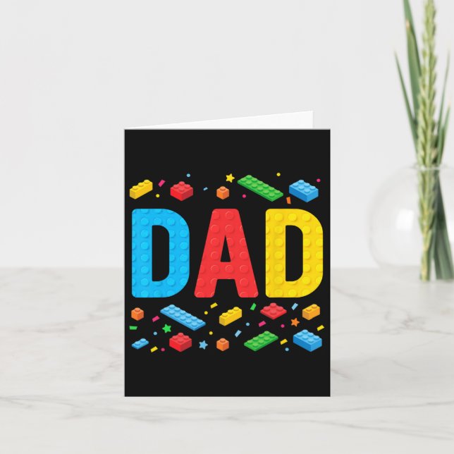 Master Builder Building Bricks Blocks Family Fathe Card (Front)