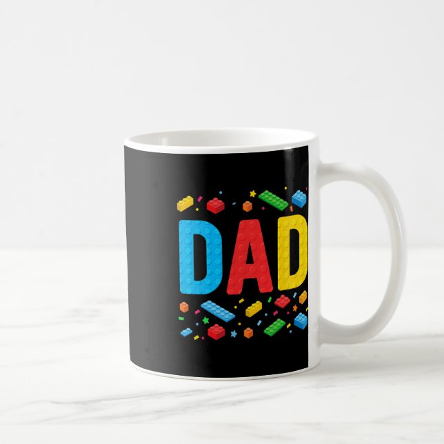 Master Builder Building Bricks Blocks Family Fathe Coffee Mug (Right)