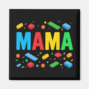 Master Builder Building Bricks Blocks Funny Mother Magnet