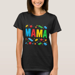 Master Builder Building Bricks Blocks Funny Mother T-Shirt