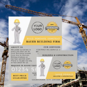 Master Builder, Building Firm, Builders Advert Flyer