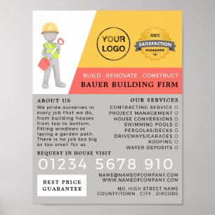 Master Builder, Building Firm, Builders Advert Poster