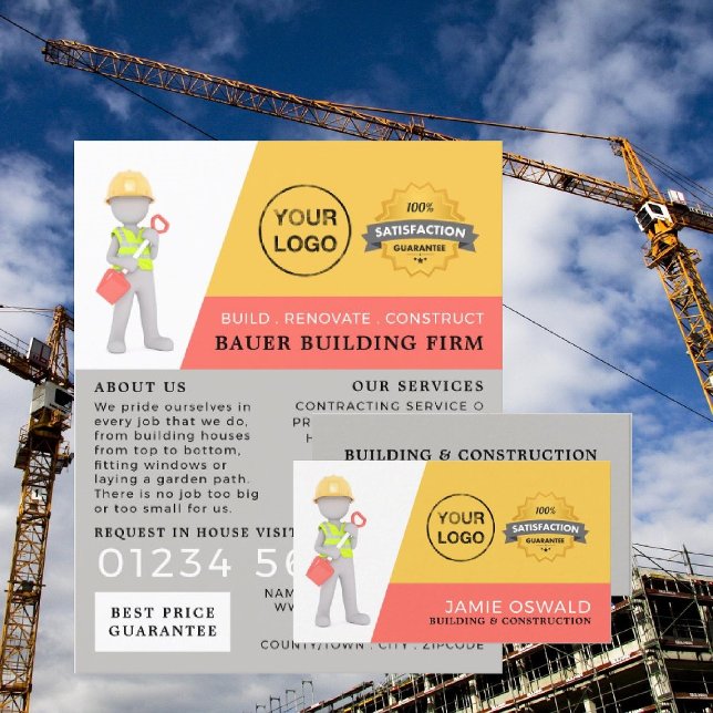 Master Builder, Building Firm, Builders Business Card (Creator Uploaded)