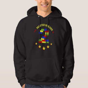 Master Builder Cute Block Building 2nd Birthday Fo Hoodie