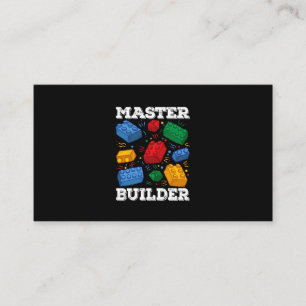 Master Builder Cute Block Building Kids Toys Brick Business Card