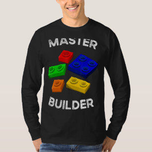 Master Builder Cute Block Building Kids Toys Brick T-Shirt