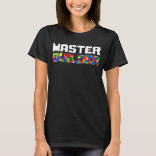 Master Builder Cute Block Building Kids Toys Brick T-Shirt