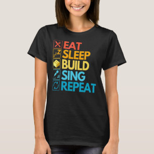 Master Builder Cute Block Building Singing Vintage T-Shirt