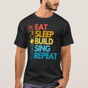 Master Builder Cute Block Building Singing Vintage T-Shirt