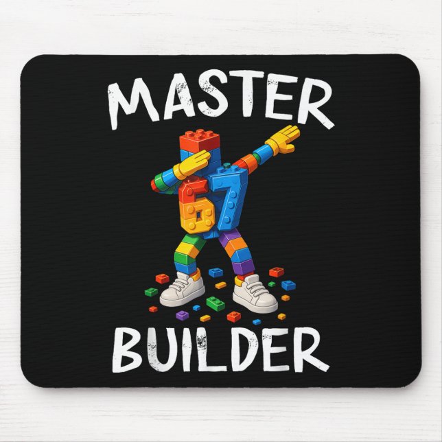 Master Builder Dabbing 67 Meme Building Blocks Bri Mouse Mat (Front)