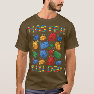 Master Builder Funny Building Blocks Gifts For Boy T-Shirt