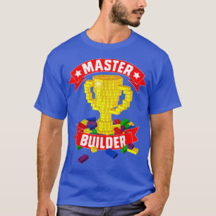 Master Builder Funny Building Blocks Gifts For Boy T-Shirt