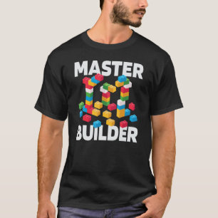 MASTER BUILDER Funny Kids Building Blocks Toys Gif T-Shirt