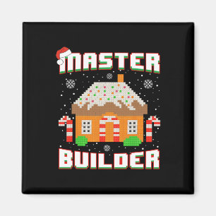 Master Builder Gingerbread House Christmas Block B Magnet