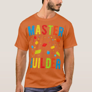 Master Builder Kids Building Blocks Brick Builder T-Shirt