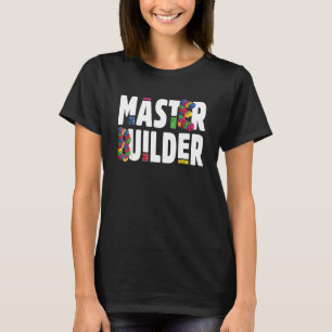 Master Builder Kids Building Blocks Bricks Toys T-Shirt