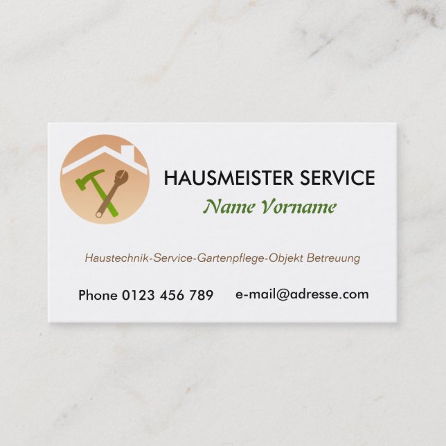 master business card (Front)