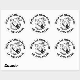 Master Butcher Butchers Shop Classic Round Sticker