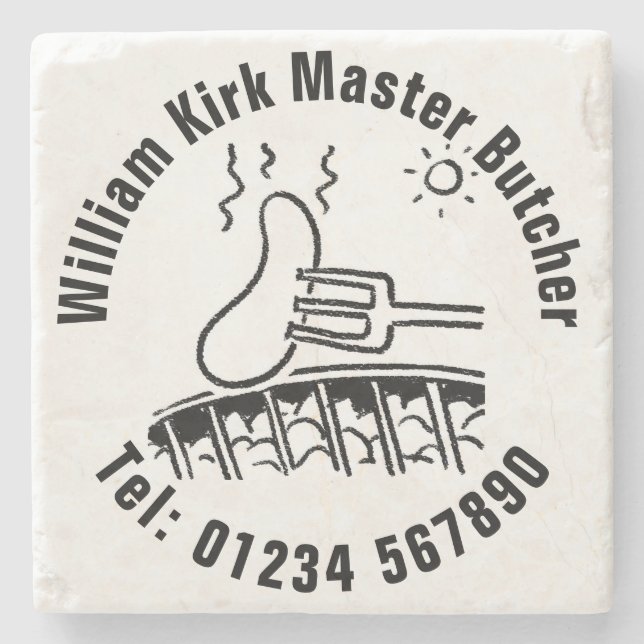 Master Butcher Stone Coaster (Front)