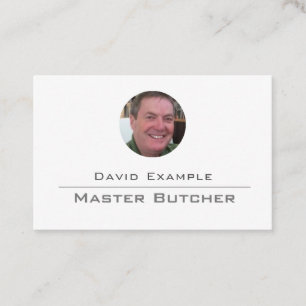 Master Butcher with Photo of Holder Business Card