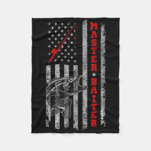 Master Byiter For Men Funny Fishing Shirts Men Fis Fleece Blanket