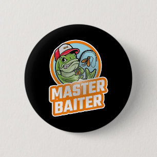 Master Byiter Vintage B Fishing Funny Angler 1 6 Cm Round Badge