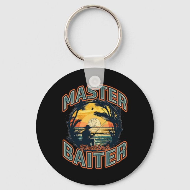 Master Byiter Worldwide Fishing Enthusiast  Key Ring (Front)