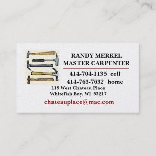 MASTER CARPENTER BUSINESS CARD