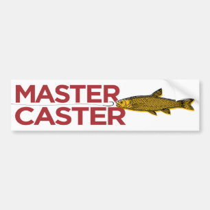Master Caster Catching Fish Fishing Bumper Sticker