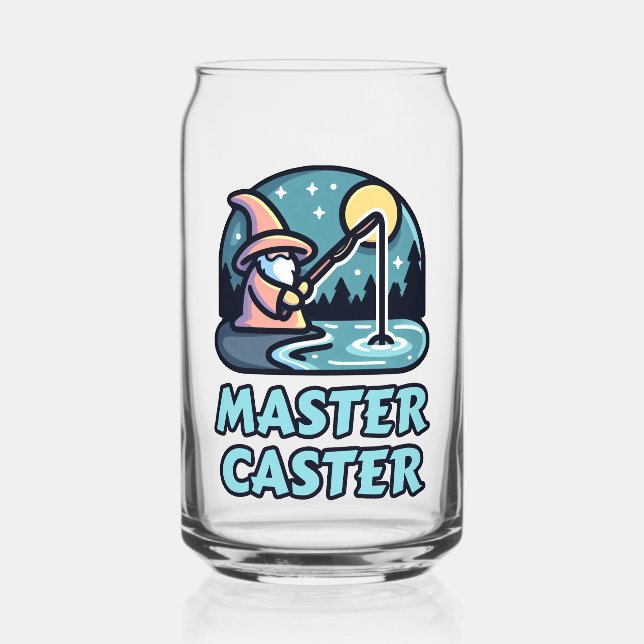 Master Caster Fantasy Fishing Can Glass (Front)
