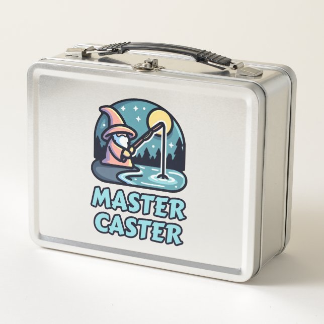 Master Caster Fantasy Fishing Metal Lunch Box (Front)