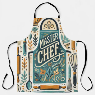 Master Chef Apron Design: Vibrant Kitchen Art 