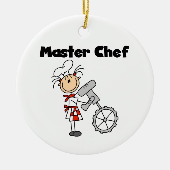 Master Chef - Female Ceramic Tree Decoration (Front)